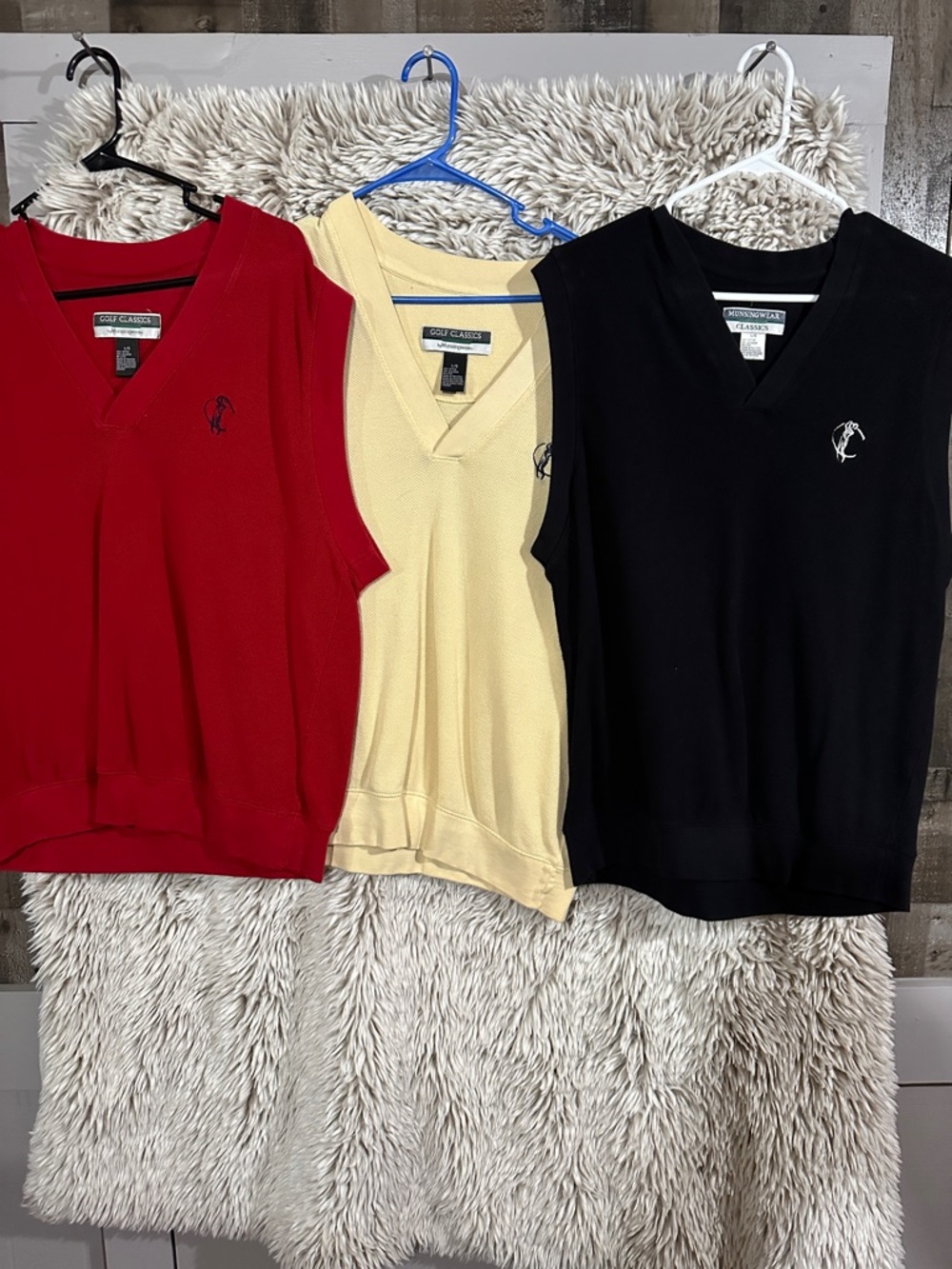 Polo Classics V-Neck Sweater Vest - Red, Cream, Black